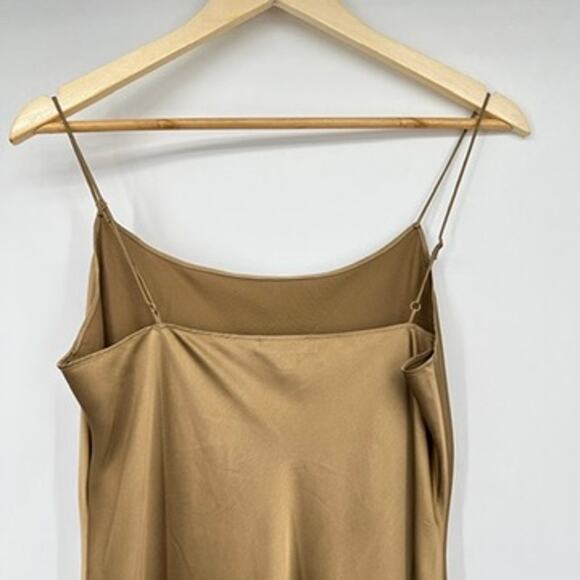 J.Crew Gwyneth Slip Dress in Luster Charmeuse Satin Women's 6 Gold - Picture 7 of 10